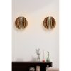 Elegáns diófa félgömb fali lámpatest (2 db), 19,5 cm | MDF ház, E27 aljzat, max 40W | Modern dizájn a stílusos lakberendezéshez