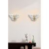 Elegáns fehér fali lámpatest (2 db), MDF ház, 15 x 32 x 22 cm | E27 aljzat, max 40W | Tökéletes modern lakberendezéshez és környezeti világításhoz