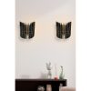 Elegáns fekete tulipán fali lámpatest (2 db), MDF ház, 20 cm magas | E27 aljzat, max 40W | Tökéletes modern lakberendezéshez és hangulathoz