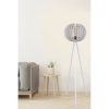 Skandináv állólámpa, fehér MDF ház, 145 cm magas, 33 cm sapka, E27 aljzat, 40 W Max, CE minősítésű, stílusos és funkcionális világítás modern terekbe
