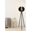 Stílusos fekete állólámpa, 145 cm magas, MDF ház, E27 aljzat, max. 40 W, ipari/skandináv kivitel, CE minősítésű, tökéletes modern terekbe