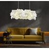 Elegáns fehér csillár pamut sapkával, 90 x 45 cm, magasság 80 cm | CE minősítésű, E27 aljzat, max 40W | Tökéletes a modern lakberendezéshez