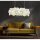 Elegáns fehér csillár pamut sapkával, 90 x 45 cm, magasság 80 cm | CE minősítésű, E27 aljzat, max 40W | Tökéletes a modern lakberendezéshez