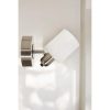 Stílusos króm fali lámpa, fém ház és üveg kupak, 20 cm magas, 9 cm átmérő, 3,15 W LED, elemmel működik, IP20, tökéletes a modern dekorációhoz
