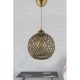 Elbűvölő csillár, fekete és arany, 22 cm átmérő x 54 cm magasság | Műanyag ház, pamut sapka, E27 foglalat, max 40W | Tökéletes skandináv és vidéki dekorációhoz