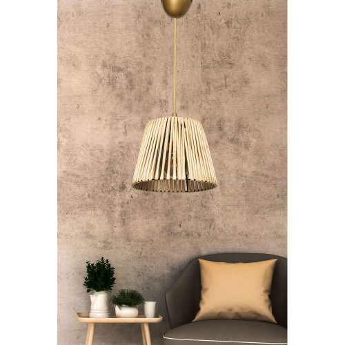 Bohém rusztikus csillár, 20 cm átmérő, 75 cm magasság | Műanyag ház, E27 Socket Max 40W | Természetes színek, tökéletesek a skandináv lakberendezéshez