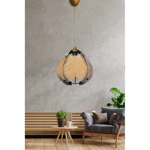 Elegáns krémszínű csillár, 30 cm magas, 25 cm szélesség, E27 Socket Max 40W, műanyag ház pamut kupakkal, állítható kábelmagasság 70 cm | Modern dekorációhoz tökéletes
