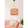 Elegáns bézs csillár, 20 cm magas, 30 cm szélesség, E27 aljzat, Max 40W | Stílusos műanyag test és pamut sapka | Tökéletes a modern lakberendezéshez
