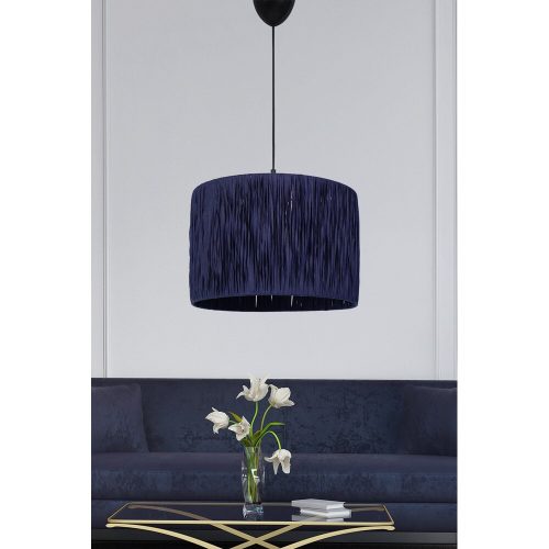 Sötétkék csillár, 20 cm magasság x 30 cm szélesség, műanyag ház, E27 aljzat (max. 40 W), 60 cm kábel | Stílusos világítás modern terekbe
