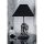 Elegáns fekete asztali lámpa, fém ház, 30 cm átmérő, 47 cm magasság | E27 aljzat, max 40W | Stílusos egyszerű és állati dizájn modern terekhez