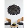 Elegáns fekete csillár, MDF test, 27 cm sapka hossz, 40 cm átmérő | Állítható kábel, 67 cm teljes magasság | E27 aljzat, max 40W, modern világítás