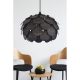 Elegáns fekete csillár, MDF test, 27 cm sapka hossz, 40 cm átmérő | Állítható kábel, 67 cm teljes magasság | E27 aljzat, max 40W, modern világítás