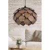 Elegáns barna csillár, MDF ház, 66 cm magas, állítható kábel, E27 aljzat (max. 40W) | Stílusos világítás modern otthonokba és irodákba
