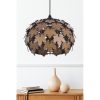 Elegáns barna csillár, MDF ház, 66 cm magas, állítható kábel, E27 aljzat (max. 40W) | Stílusos világítás modern otthonokba és irodákba