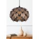 Elegáns barna csillár, MDF ház, 66 cm magas, állítható kábel, E27 aljzat (max. 40W) | Stílusos világítás modern otthonokba és irodákba