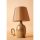 Elegáns arany kerámia asztali lámpa, 30 cm szélesség x 55 cm magasság, E27 foglalat max 40 W, stílusos szövet sapka | Tökéletes modern lakberendezéshez és világításhoz