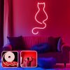 Rugalmas piros neon LED fali világítás, 200 cm, IP67 Vízálló, DC 12V, 350 cm Vezeték, Max. 36W, Kétoldalas szalagot tartalmaz | Tökéletes lakberendezéshez és bulikhoz