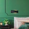 Modern fekete fali lámpa, fém ház, 31 x 10 x 11 cm | IP20, G9 aljzat, max 10W | Stílusos skandináv design otthoni és irodai világításhoz