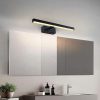 Modern fekete fali lámpa, fém ház, 40 x 5 x 13 cm | 1 x 8W LED, 3000K, 800 Lm | Stílusos ipari és skandináv dizájn otthonra és szállodára