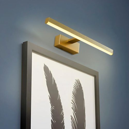 Modern fali lámpa fém testtel és akril kupakkal, antik felülettel, 40 x 5 x 13 cm | 1 x 8W LED, 3000K, 800 Lm | Stílusos világítás otthoni és szállodai dekorációhoz