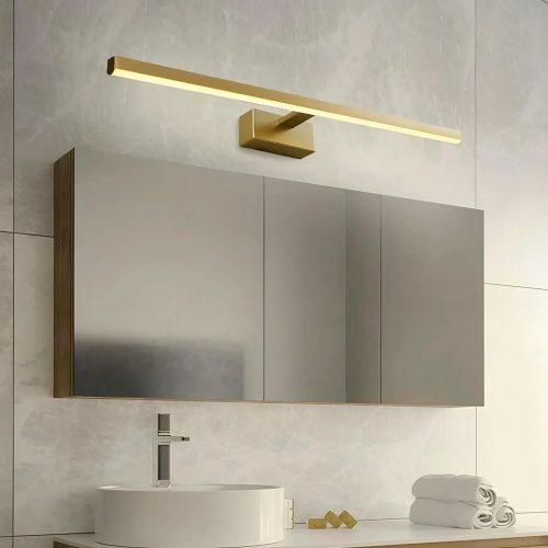 Modern fali lámpa fém házzal és akril kupakkal, 60 cm x 5 cm x 13 cm | 12W LED, 3000K, 1200Lm | Antik kivitel, tökéletes a Glam és skandináv dekorációhoz