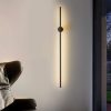 Modern fekete fali lámpa, 91 x 10 x 6 cm | Fém ház, 1 x 18W LED, 3000K, 1800 Lm | Skandináv design, tökéletes a kortárs terekbe