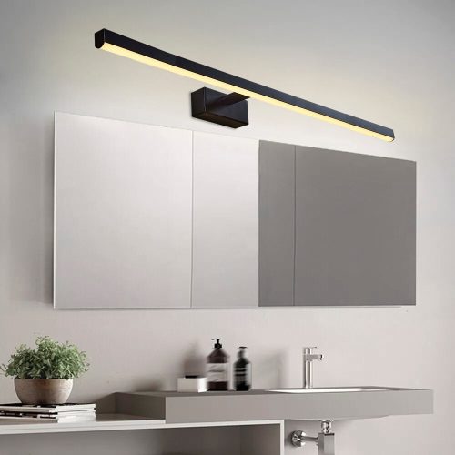 Modern fekete fali lámpa, 80 cm x 5 cm x 13 cm | Fém ház, Akril kupak, 1 x 16W LED, 3000K, 1600 Lm | Ideális ipari és skandináv dekorációhoz