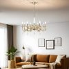 Antikvár fém csillár, állítható magasságú 54-92 cm, 8 x E14 aljzat (max. 40 W), 10x10x5 cm alaplap | Elegáns világítás otthoni és irodai dekorációhoz
