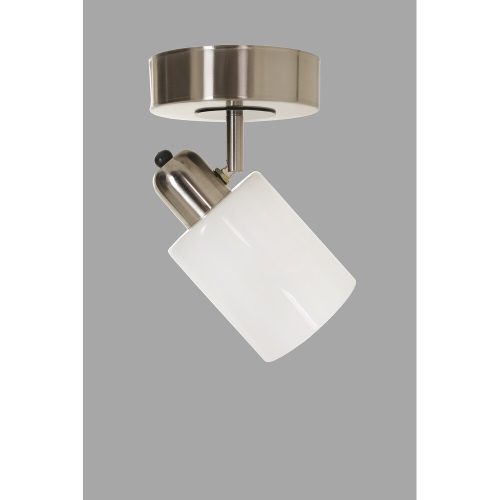 Modern csillár fém testtel és üvegsapkával, 12 cm átmérő, 20 cm magasság | E27 aljzat, max 40W, fehér kivitel | Tökéletes skandináv és szállodai dekorációhoz