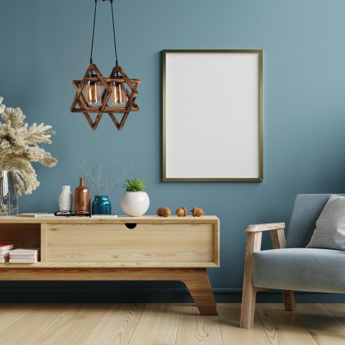 Rusztikus fa csillár fém kerettel és üvegsapkával, állítható magasságú 80 cm, 43 x 43 x 40 cm, E27 foglalat, barna | Tökéletes délnyugati és vidéki dekorációhoz