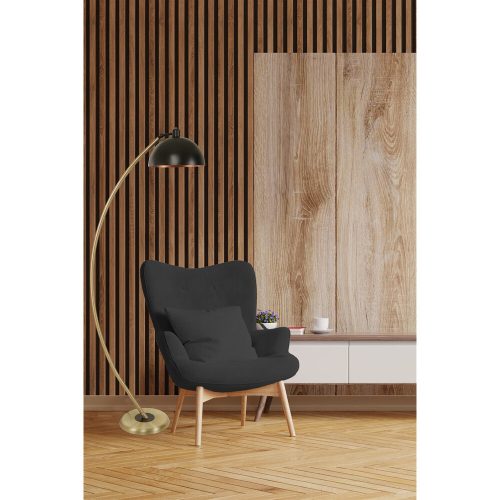 Modern állólámpa állítható magasságú, arany és fekete fém ház, 170 cm magas, E27 foglalat, 40 W Max | Stílusos skandináv dizájn otthonra és irodára
