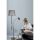 Skandináv állólámpa, szürke fémház, 165 cm magas, E27 foglalat, króm bevonat, szövet sapka | Elegáns dizájn modern lakóterekhez