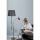 Modern fekete állólámpa, 165 cm magas, fém ház króm bevonattal, E27 foglalat, elegáns skandináv design otthoni és irodai világításhoz