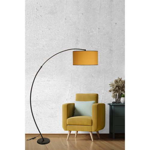 Modern állítható állólámpa, sárga fém ház, 185 cm magas, E27 foglalat, max 40W | Stílusos és funkcionális világítás otthoni és irodai használatra