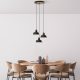 Elegáns antik csillár, fém test, 45 cm átmérő, állítható magasság 75-108 cm, 3 x E27 foglalat, tökéletes modern terekbe, izzó nem tartozék