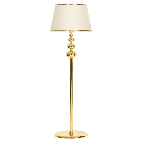 Elegáns állólámpa fém házzal, 160 cm magas, 40 cm átmérőjű | Arany és krémszínű bevonat, E27 aljzat, 150 cm-es kábel | Tökéletes modern lakóterekbe