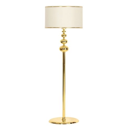 Elegáns állólámpa fém testtel, krémszínű és aranyszínű, 160 cm magas, 40 cm átmérőjű | E27 aljzat, max. 40W, IP20 | Tökéletes modern lakóterekhez, egyszerű beállítás