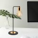 Elegáns fém asztali lámpa, fekete és arany, 52 cm magasság, 17 cm átmérő | E27 aljzat, max 40W | Stílusos Glam design modern lakberendezéshez