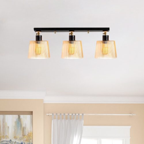 Modern fekete csillár, fém test, 68 cm átmérő, 24 cm magasság | 3 db E27 aljzat, elegáns skandináv design | Tökéletes elbűvölő lakberendezéshez