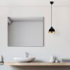 Elegáns fekete csillár, állítható magasságú 25-112 cm, fém test, Ø17 cm ernyő, E27 foglalat, tökéletes modern lakóterekbe | Stílusos és funkcionális világítás
