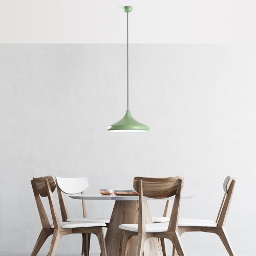 Elegáns menta csillár, állítható magasság 27-116 cm, fém test Ø35 cm, 1 x E27 aljzat, tökéletes modern terekbe, stílusos és funkcionális kialakítás