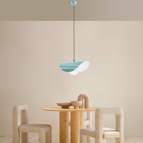 Türkiz fém csillár, állítható magasságú 25-112 cm, Ø10 alaplap, 90 cm kábel, E27 aljzat (max. 40W) | Stílusos világítás modern terekbe