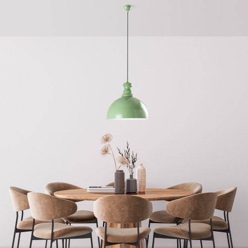 Elegáns menta csillár, állítható magasság 44-134 cm, fém test Ø40 cm, 1 x E27 aljzat, tökéletes modern terekbe, stílusos és funkcionális kialakítás