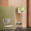 Modern trópusi csillár, fém test, 40 cm átmérő, állítható magasság 124 cm, E27 foglalat, elegáns virágmintás stílusos lakberendezéshez