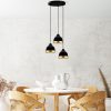 Elegáns fekete csillár, állítható magasságú 25-111 cm, fém test, Ø37 x 111 cm | 3 x E27 aljzat, modern dizájn otthoni és irodai használatra | IP20