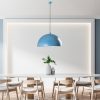 Elegáns világoskék csillár, fém test, Ø60 cm, állítható magasság 45-135 cm, E27 aljzat, tökéletes a modern lakberendezéshez | Stílusos és funkcionális világítás