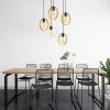Elegáns arany-fekete csillár, 70 cm átmérőjű, állítható magasságú, fém test, 5 x E27 Max 40W | Elbűvölő világítás modern terekhez, IP20 besorolás