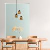 Elegáns arany-fekete csillár, fém test, 39 x 39 cm, magasság 110 cm, állítható, 3 x E27 Max 40W | Nosztalgikus Glam skandináv design, IP20