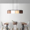 Skandináv csillár, fém test, állítható magasság 120 cm, 110 x 25 cm, 4 x E27 Max 40W, fekete, fehér, krém és barna | Elegáns világítás modern terekbe