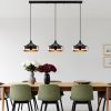 Elegáns fekete csillár, állítható magasság 42-122 cm, fém test, Ø36 cm sapka, 3 x E27 Max 40 W, tökéletes modern lakóterekbe, IP20 besorolás